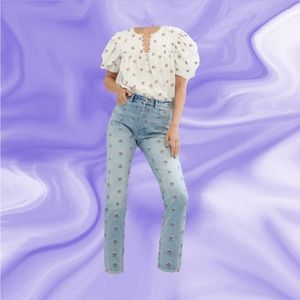 Rebecca Taylor Floral Jeans
